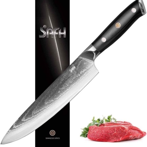 Chef Knife: 8” Japanese Cooking Knife Ultra Sharp 67-Layer High Carbon Stainless - Picture 2 of 7